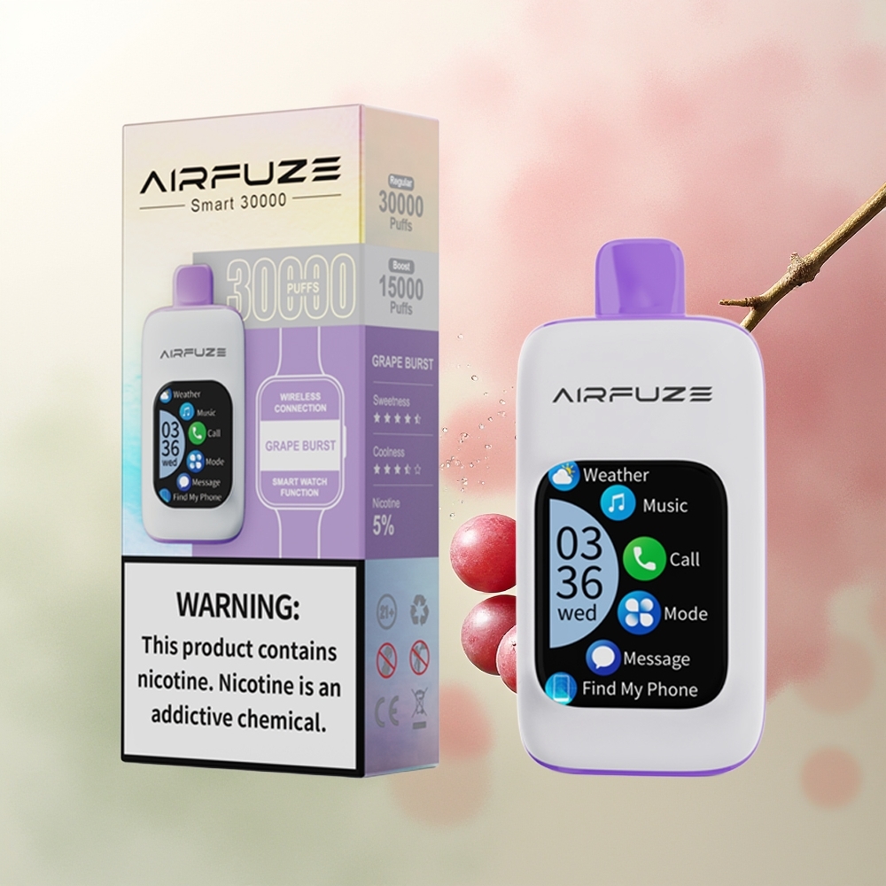 AirFuze Smart 30000 Puffs Grape Burst Smart TFT Type-C