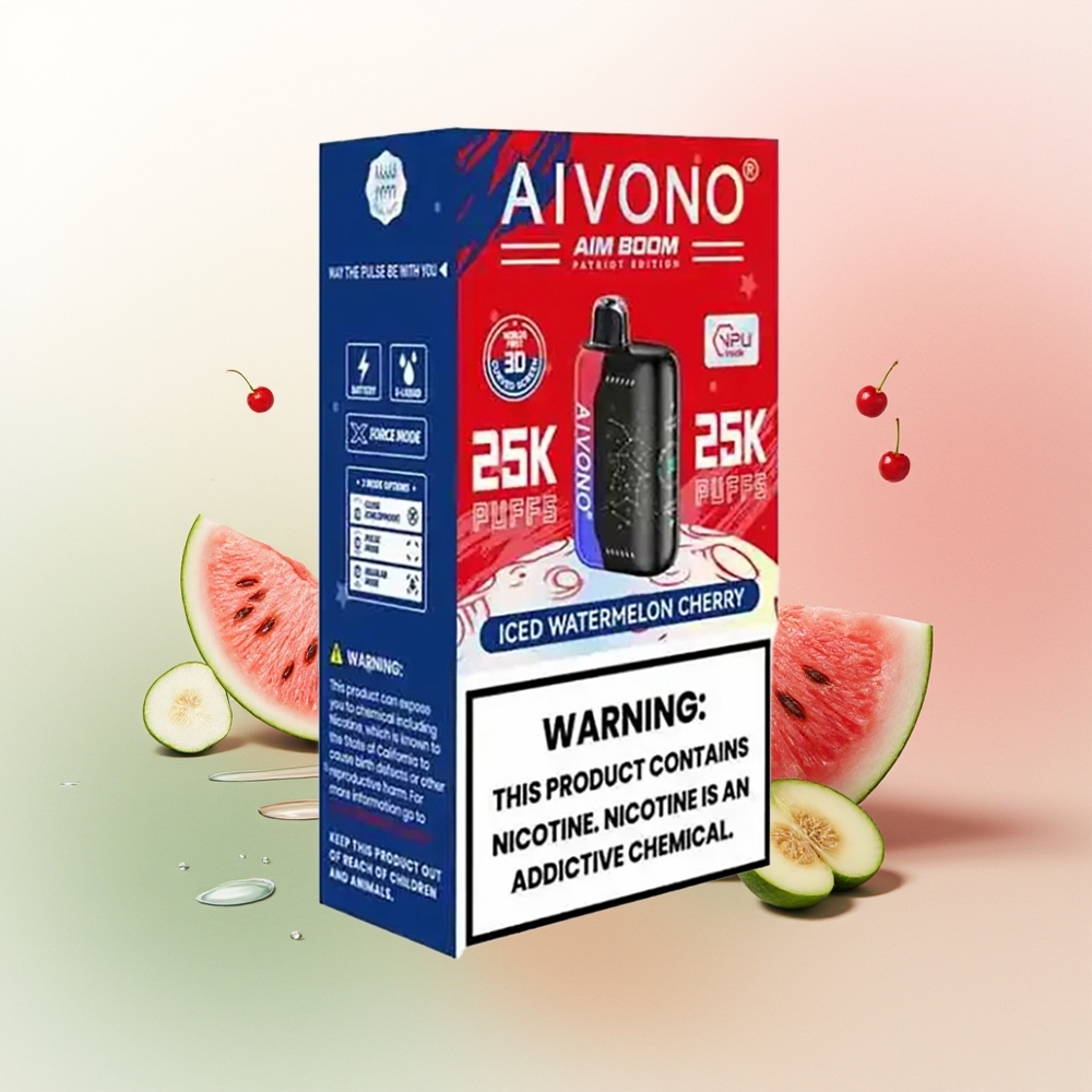 Aivono Aim Boom 25000 Puffs Iced Watermelon Cherry 28ml 650mAh