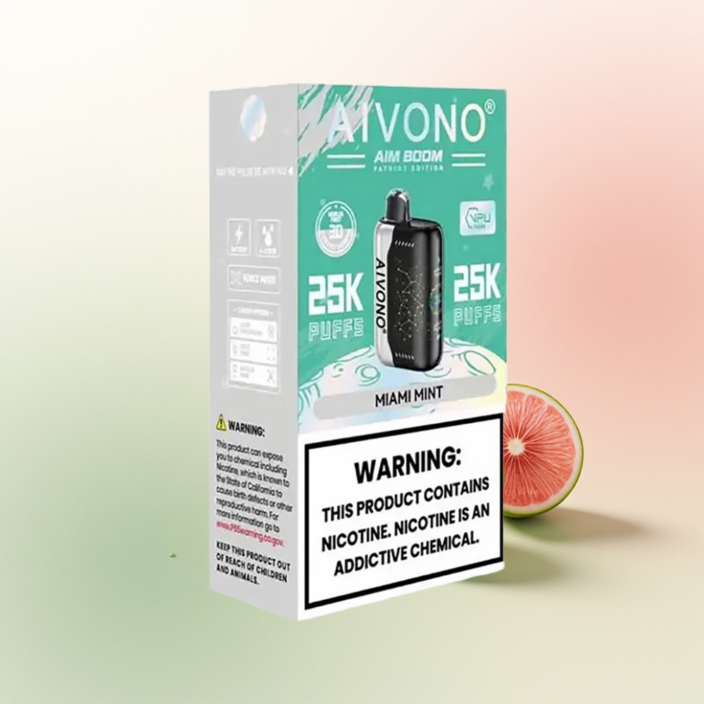 Aivono Aim Boom 25000 Puffs Miami Mint 650mAh 1.2ohm