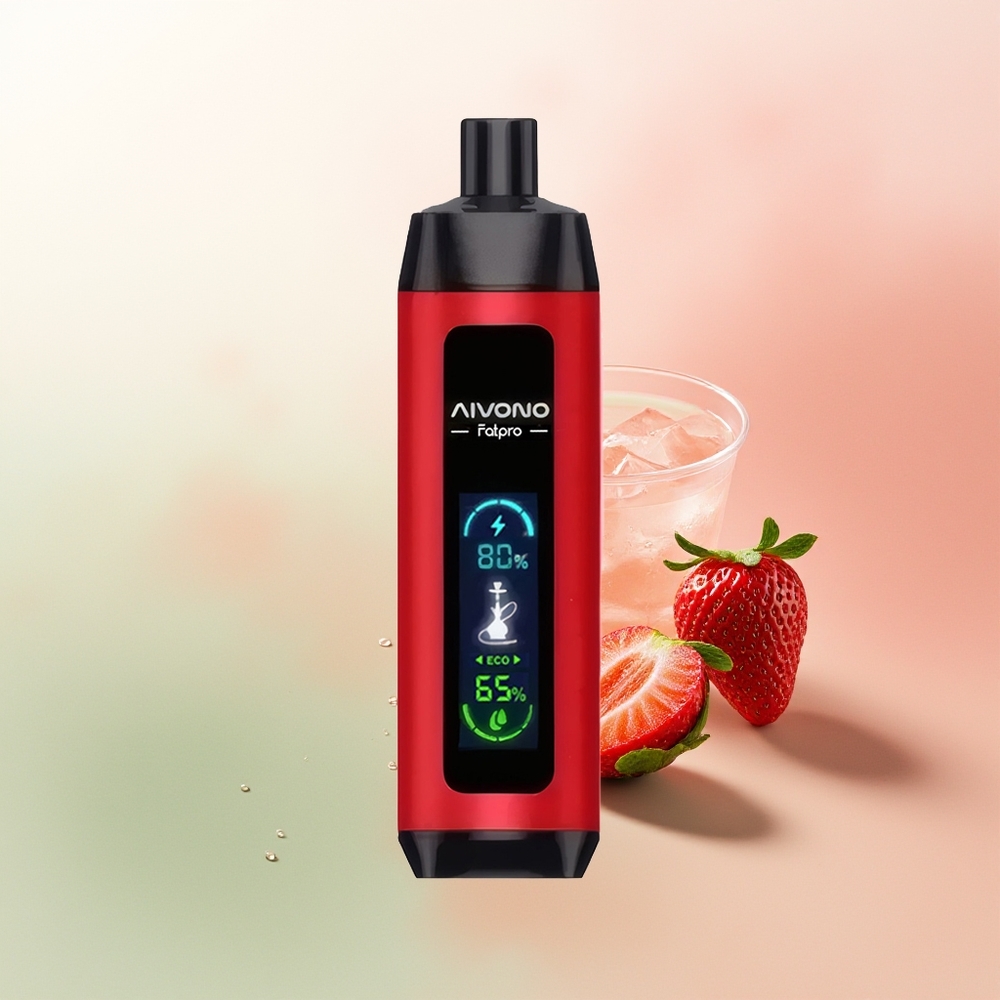Aivono Aim Fatpro 22000 Puffs Strawberry Punch 5% Nicotine Eco/Boost Dual Modes
