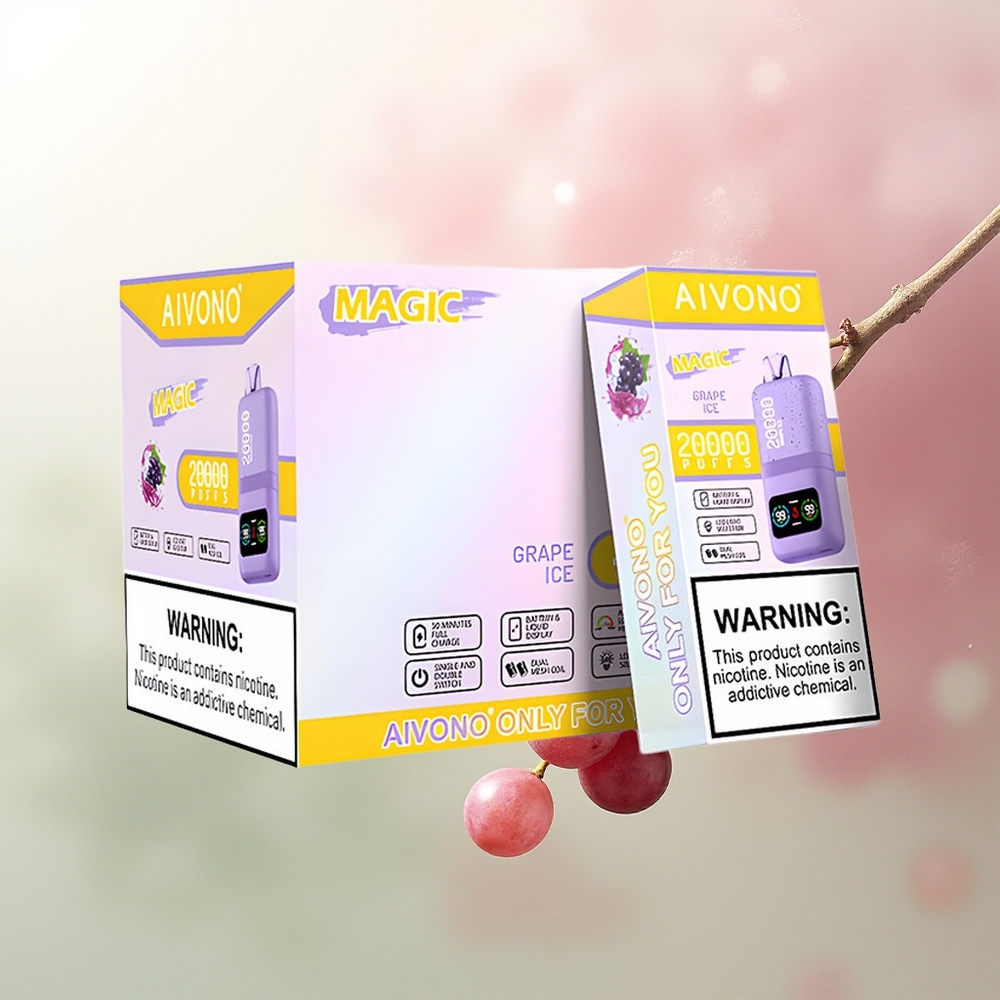 Aivono Aim Magic 20000 Puffs Grape Ice Dual Mesh LCD
