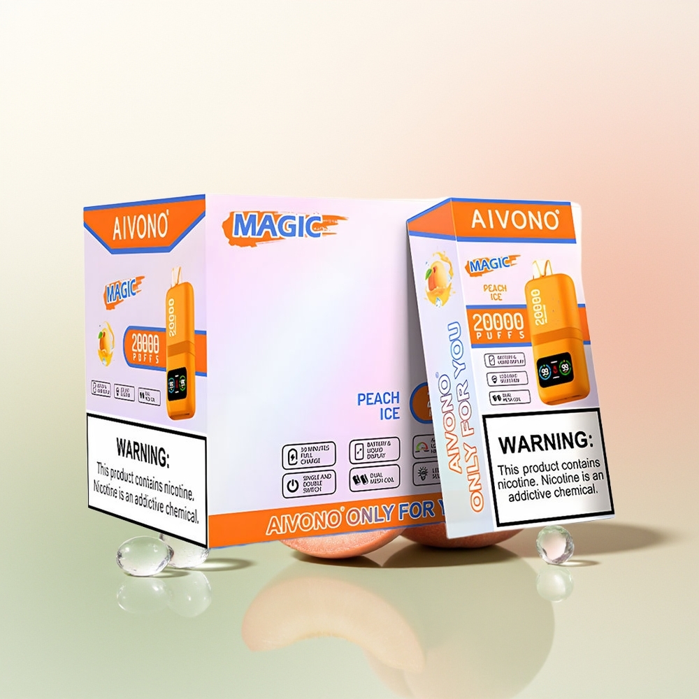 Aivono Aim Magic 20000 Puffs Peach Ice Dual Mesh LCD