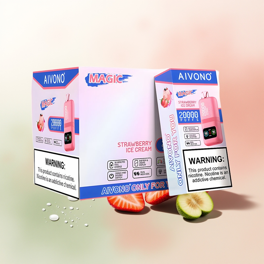 Aivono Aim Magic 20000 Puffs Strawberry Ice Cream Dual Mesh LCD
