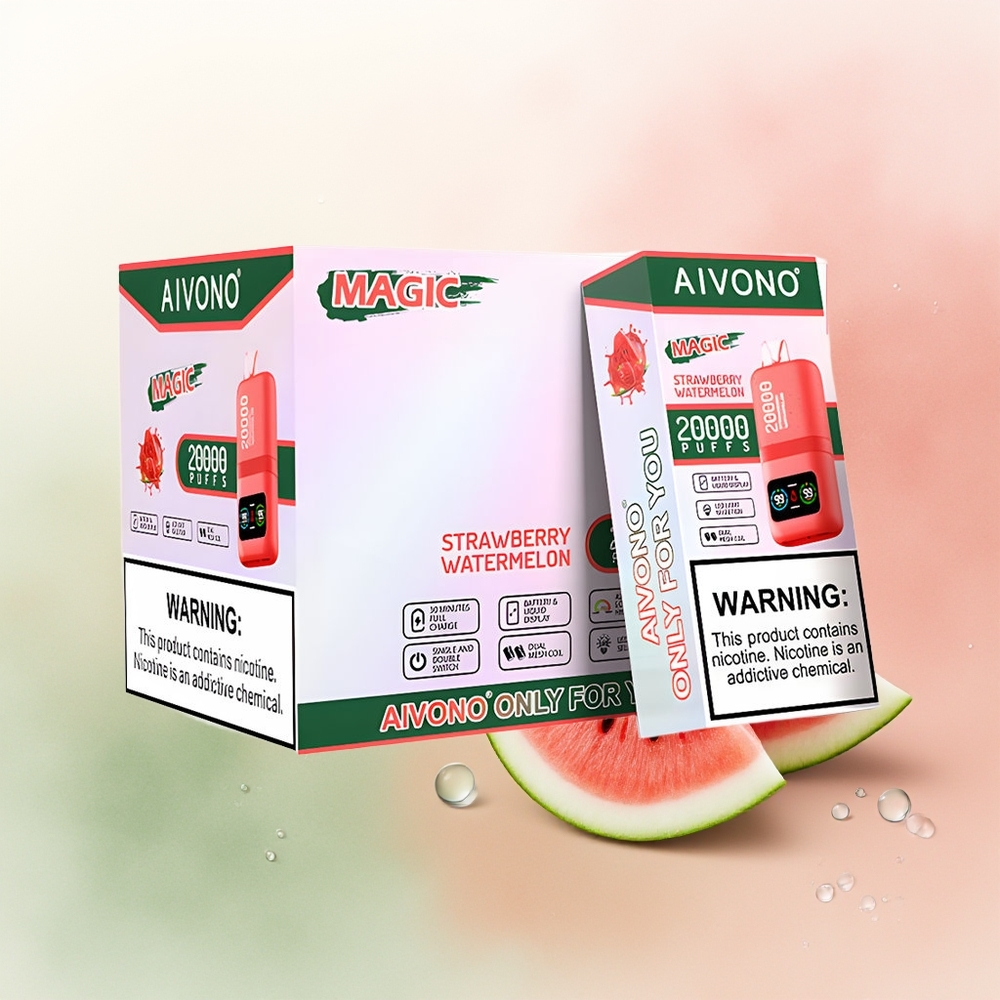 Aivono Aim Magic 20000 Puffs Strawberry Watermelon Dual Mesh LCD