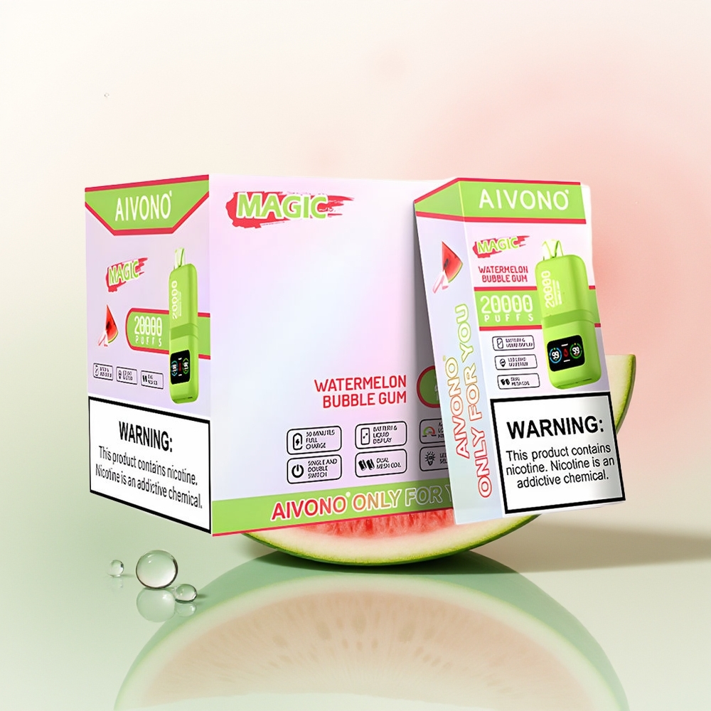 Aivono Aim Magic 20000 Puffs Watermelon Bubble Gum Dual Mesh LCD