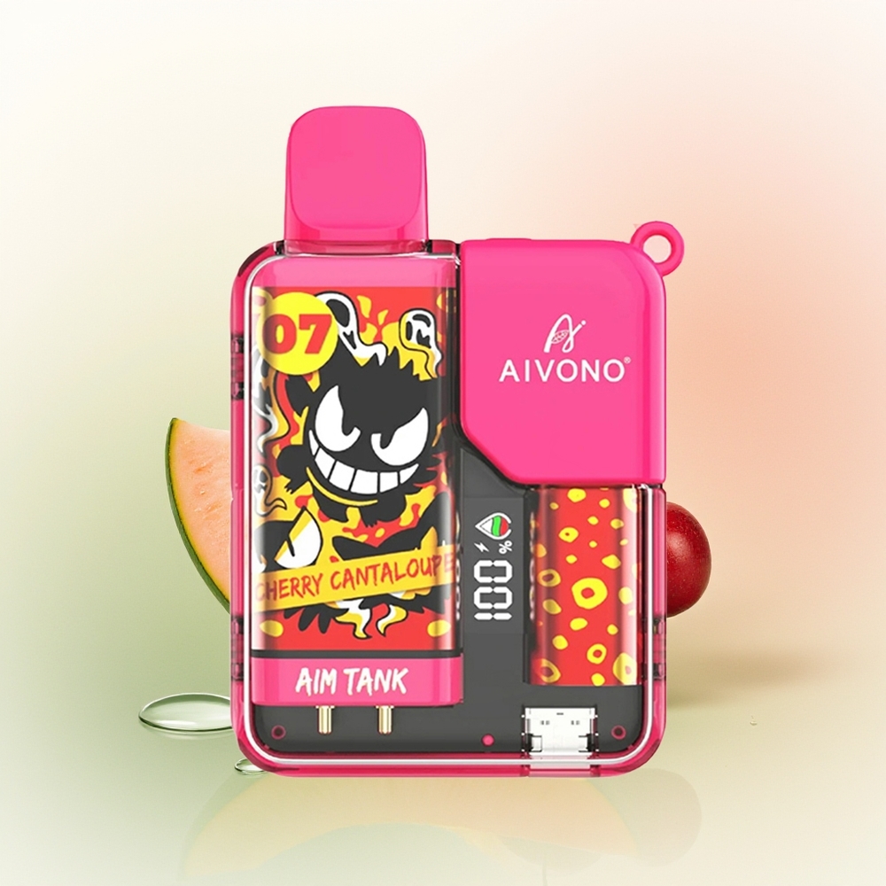 Aivono Aim Tank 9500 Puffs Cherry Cantaloupe 18ml LCD