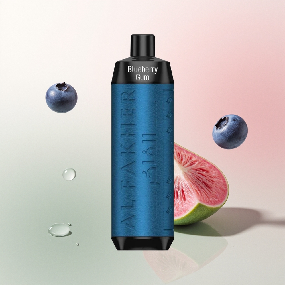 Al Fakher Crown Bar 8000 Crystal Puffs Blueberry Gum Disposable Vape with 18ml Capacity and 0.6ohm Coil