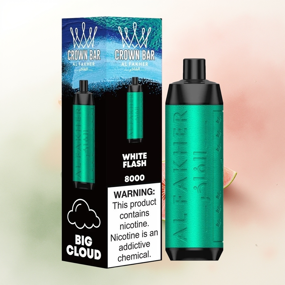 Al Fakher Crown Bar 8000 Crystal Puffs Disposable Vape with 600mAh Battery and 18mL Liquid