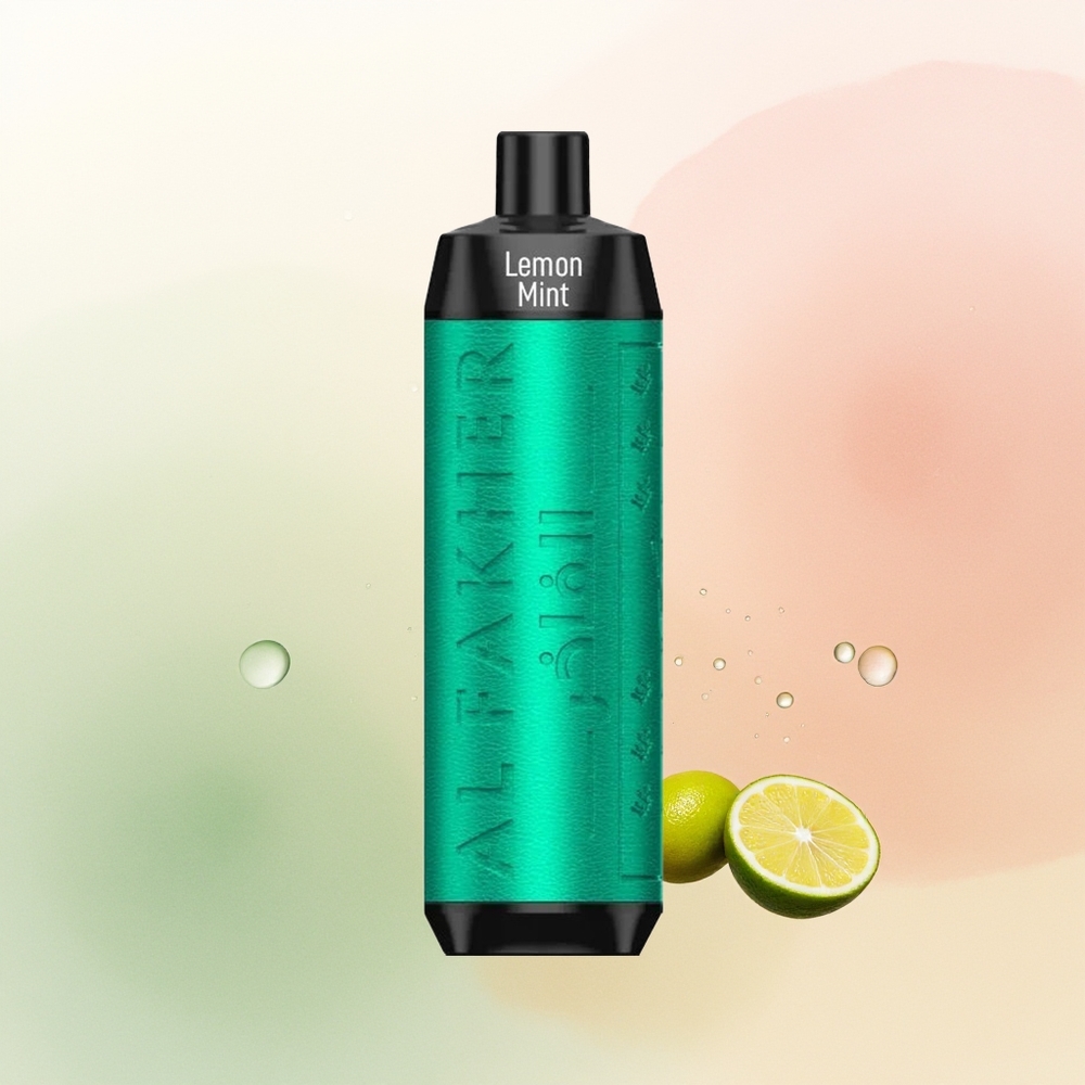 Al Fakher Crown Bar 8000 Crystal Puffs Lemon Mint Disposable Vape with 18ml Capacity and 0.6ohm Coil