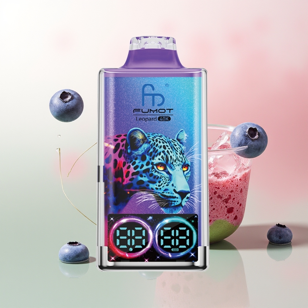 Fumot Leopard 40K Puffs Blueberry On Ice 5% Nicotine Dual Mesh