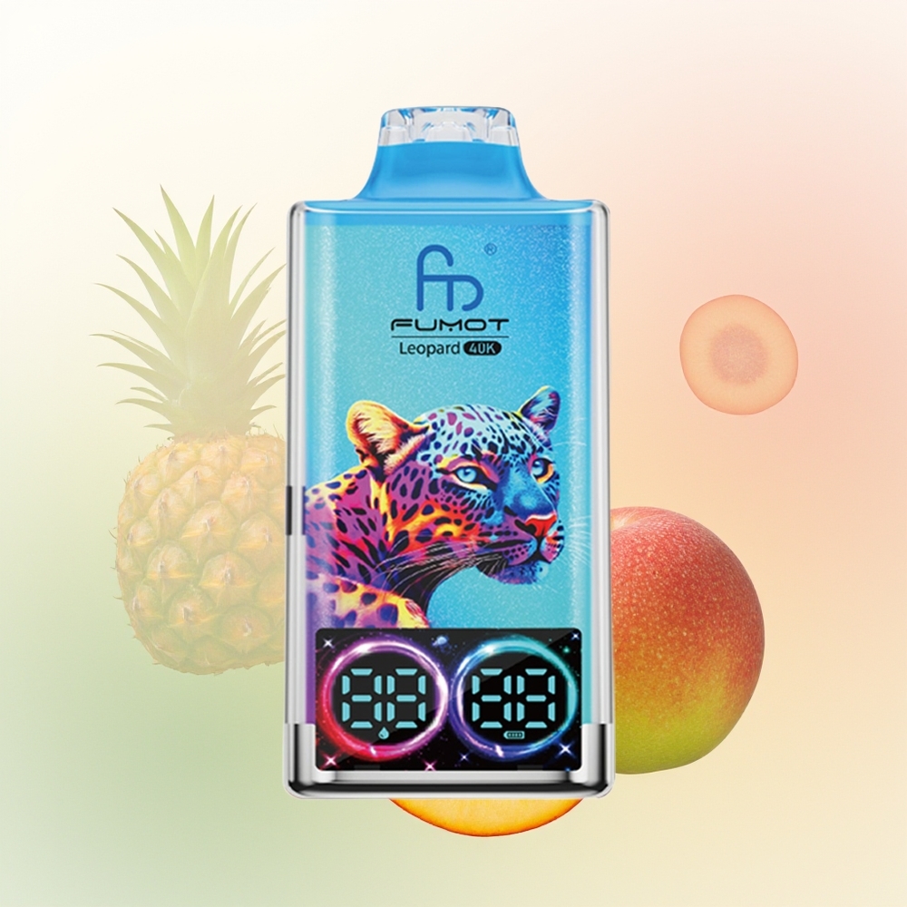 Fumot Leopard 40K Puffs Peachy Mango Pineapple Dual Mesh 5% Nicotine