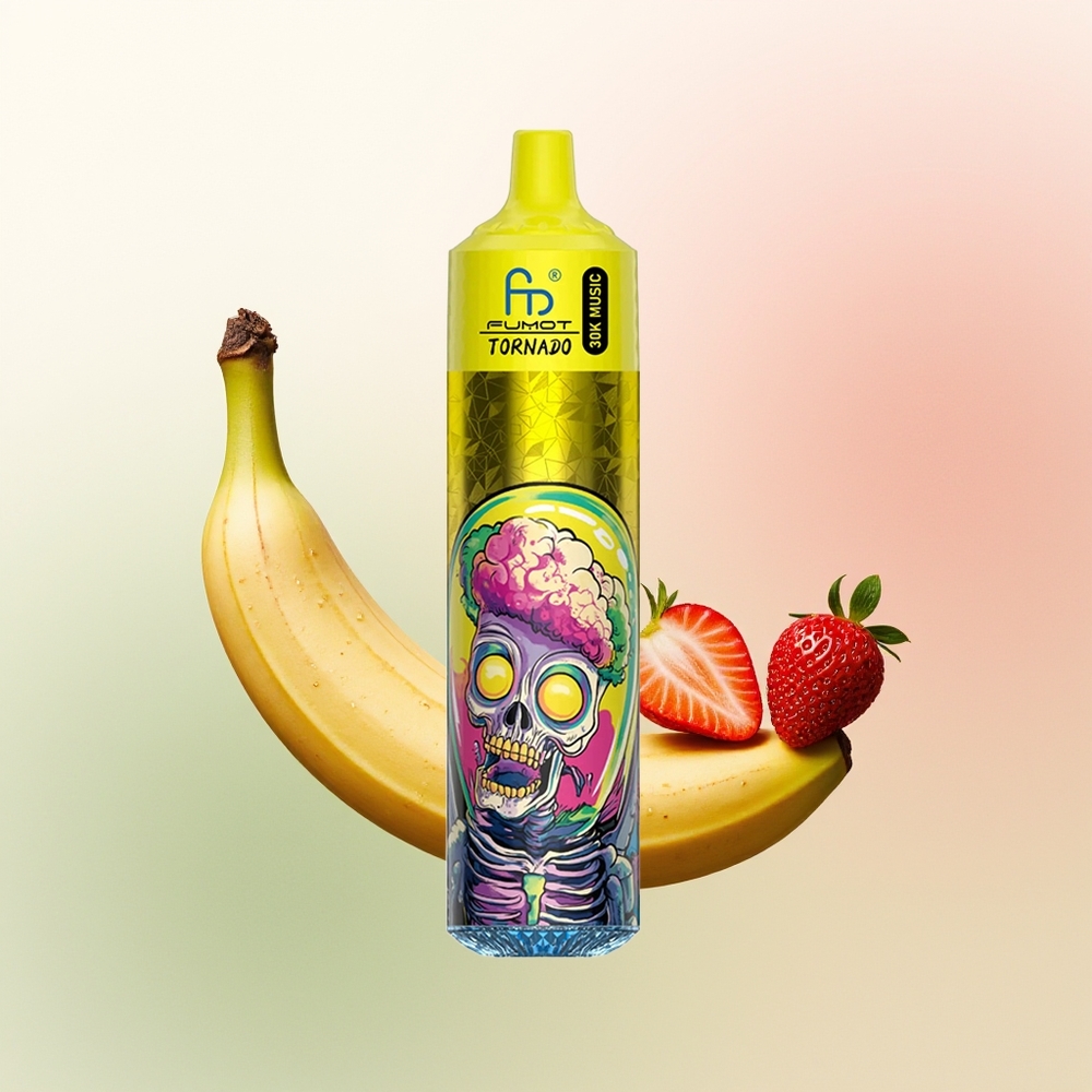 Fumot Randm Tornado 30000 Puffs Banana Strawberry 30mL 1.0 Ohm