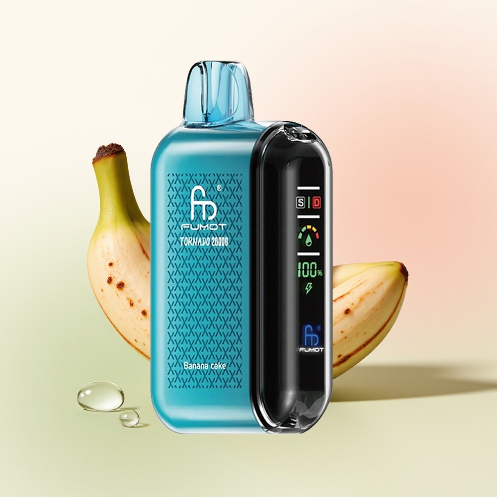 Fumot Tornado 20000 Puffs Banana Cake Dual Mesh Smart Display