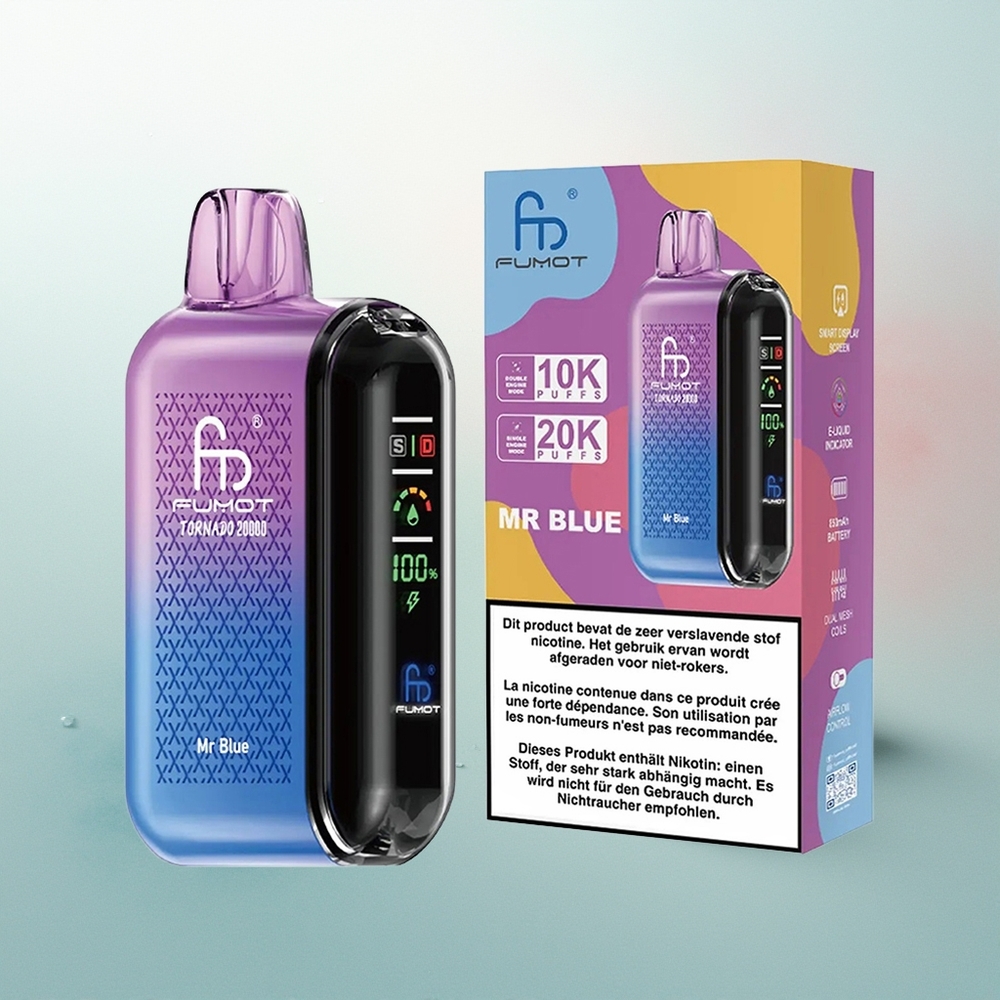 Fumot Tornado 20000 Puffs Blue Dual Mesh Smart