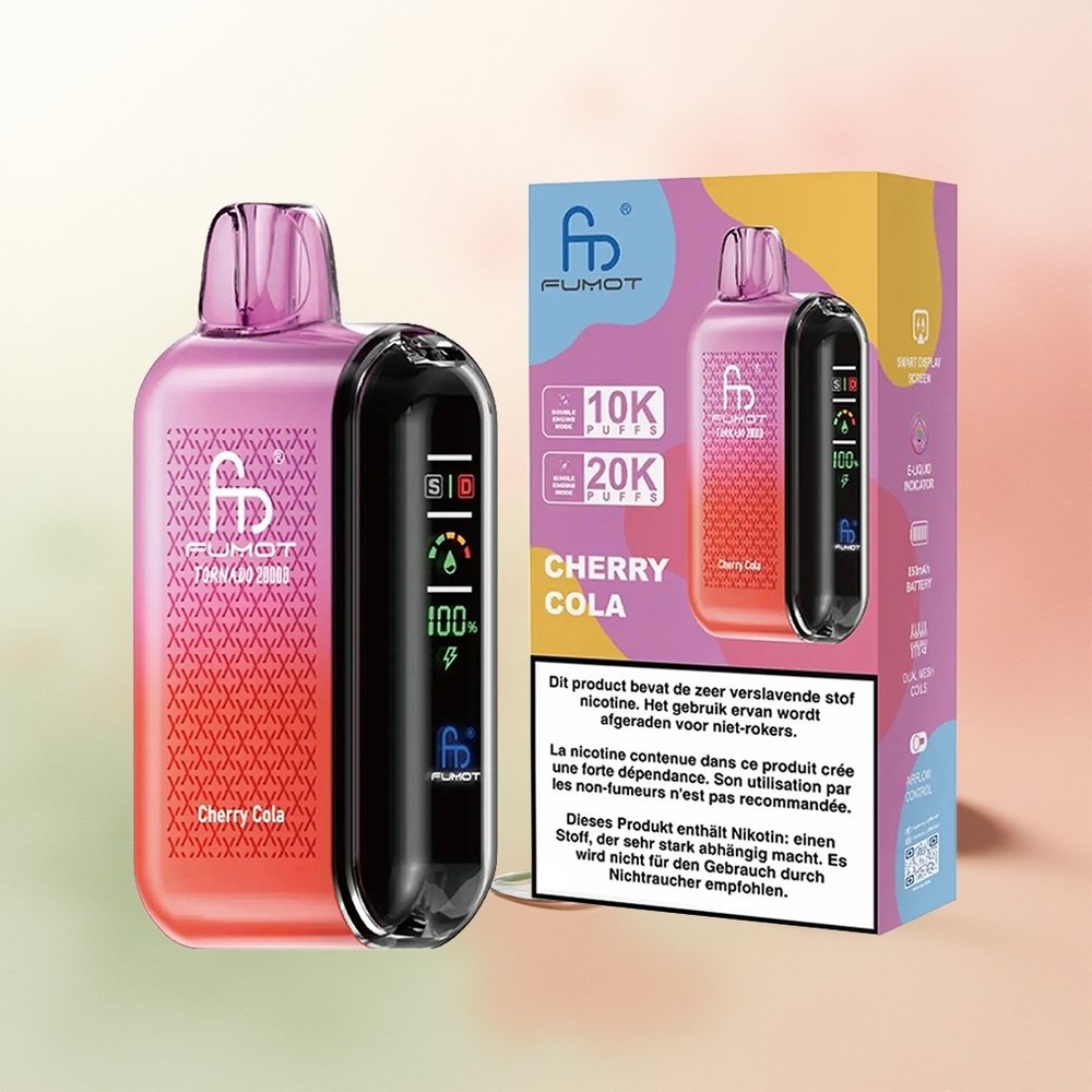 Fumot Tornado 20000 Puffs Cherry Cola Dual Mesh Airflow