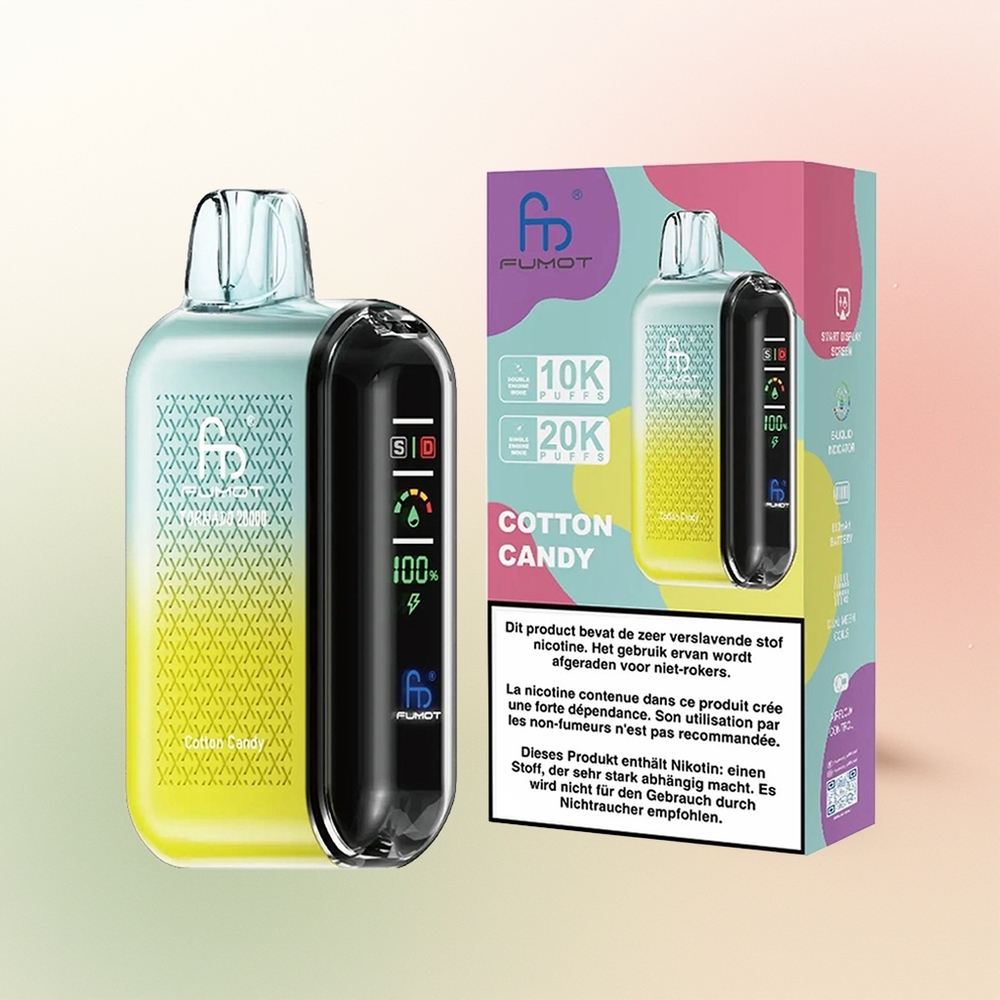 Fumot Tornado 20000 Puffs Cotton Candy Dual Mesh Smart Display