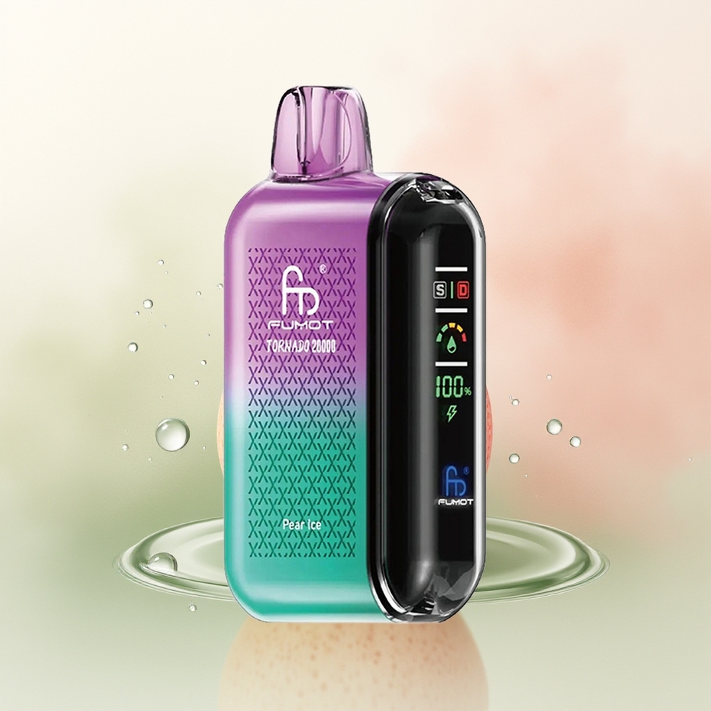 Fumot Tornado 20000 Puffs Pear Ice Dual Mesh Smart Display