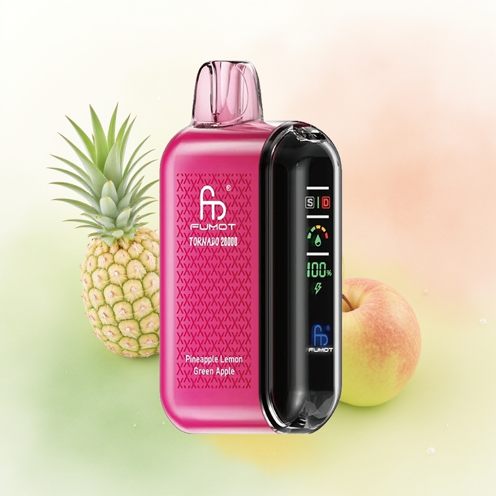 Fumot Tornado 20000 Puffs Pineapple Lemon Green Apple Dual Mesh Airflow Control