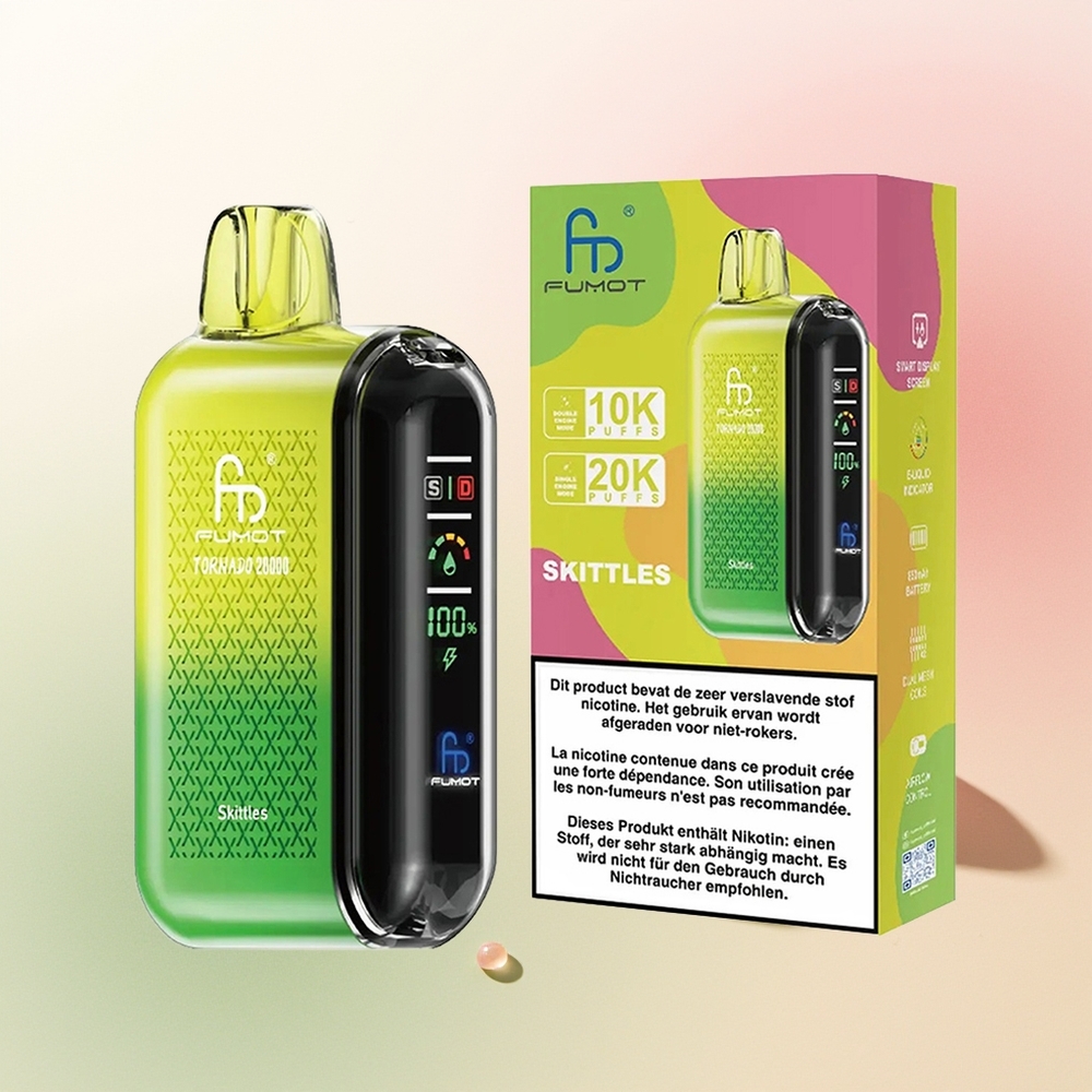 Fumot Tornado 20000 Puffs Skittles Dual Mesh Airflow