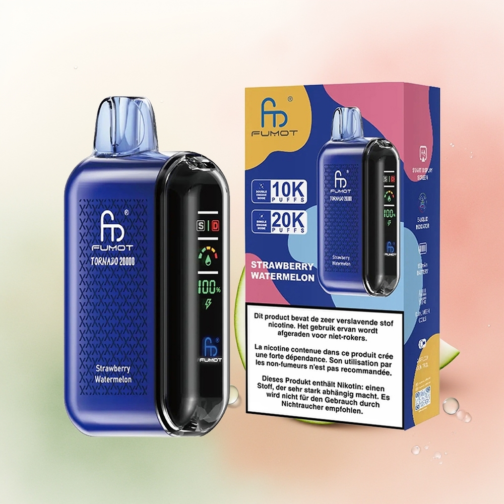 Fumot Tornado 20000 Puffs Strawberry Watermelon Dual Mesh Airflow