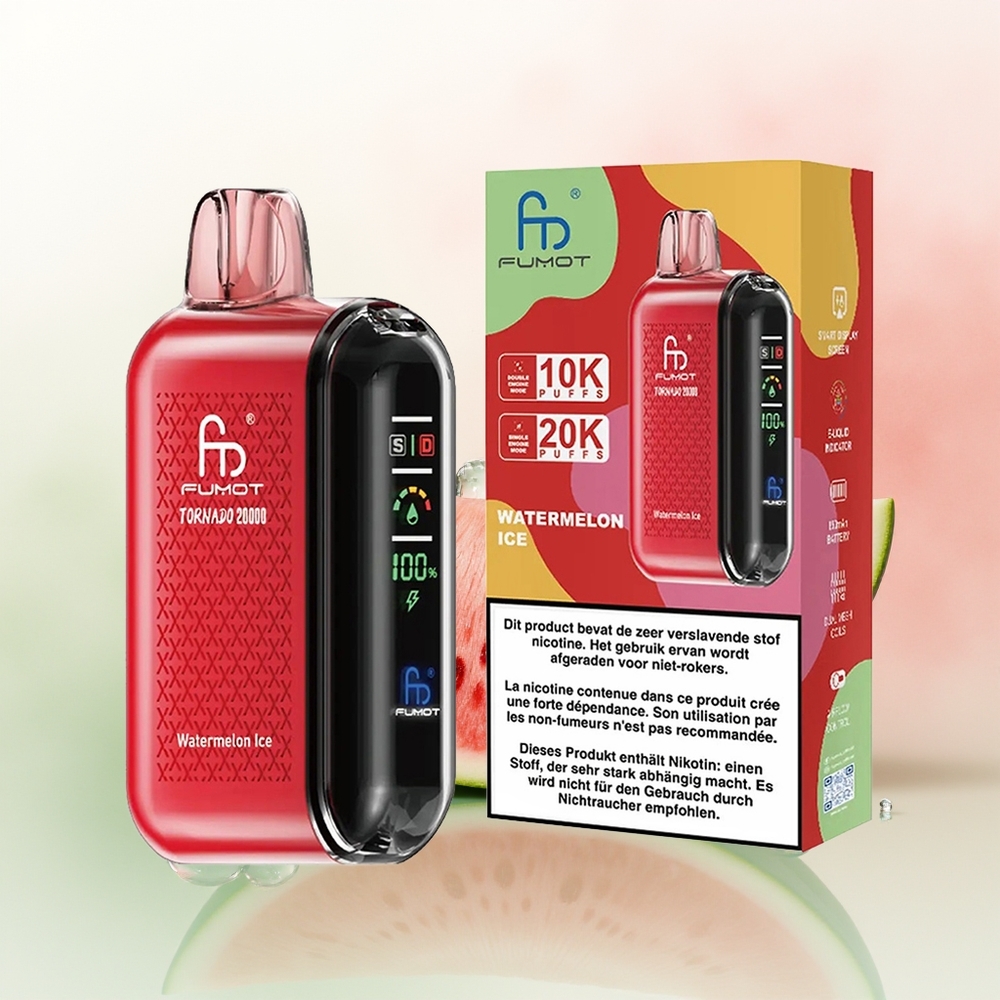 Fumot Tornado 20000 Puffs Watermelon Ice Dual Mesh Airflow