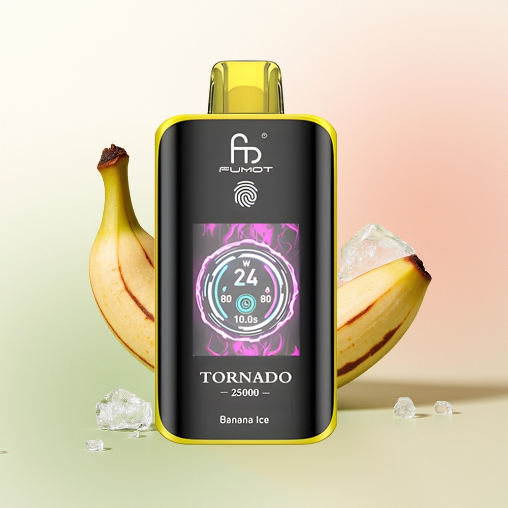 Fumot Tornado 25000 Puffs Banana Ice HD Rechargeable 20ml