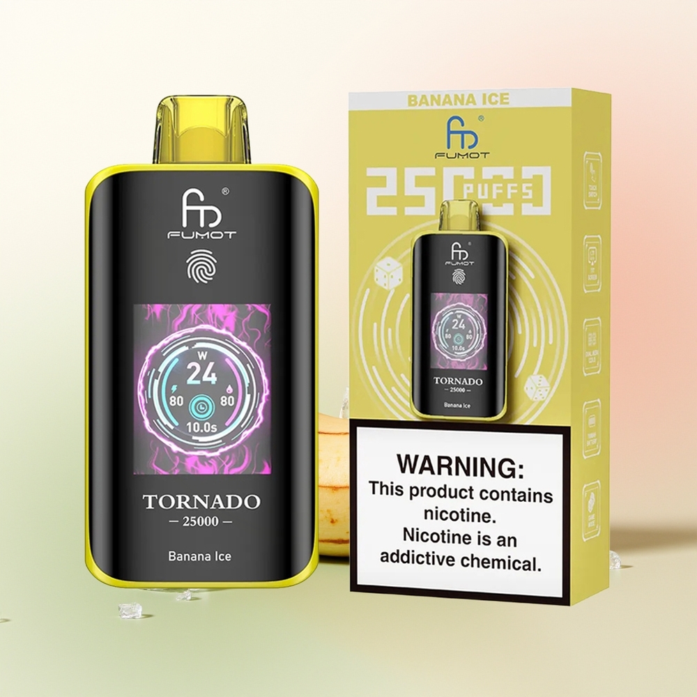 Fumot Tornado 25000 Puffs Banana Ice HD Rechargeable 20ml