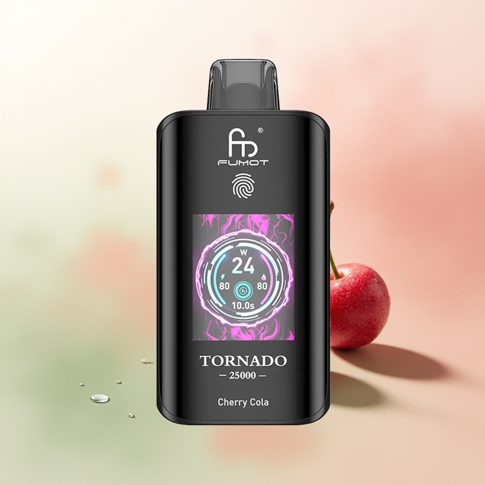 Fumot Tornado 25000 Puffs Cherry Cola HD Screen Rechargeable