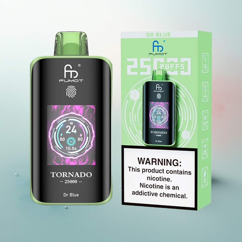 Fumot Tornado 25000 Puffs Dr Blue HD 700mAh Rechargeable