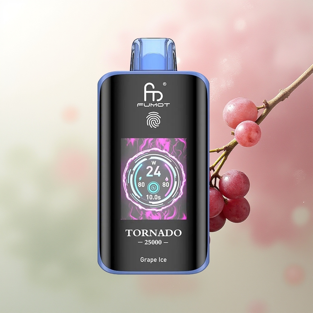 Fumot Tornado 25000 Puffs Grape Ice Rechargeable 20ml E-liquid