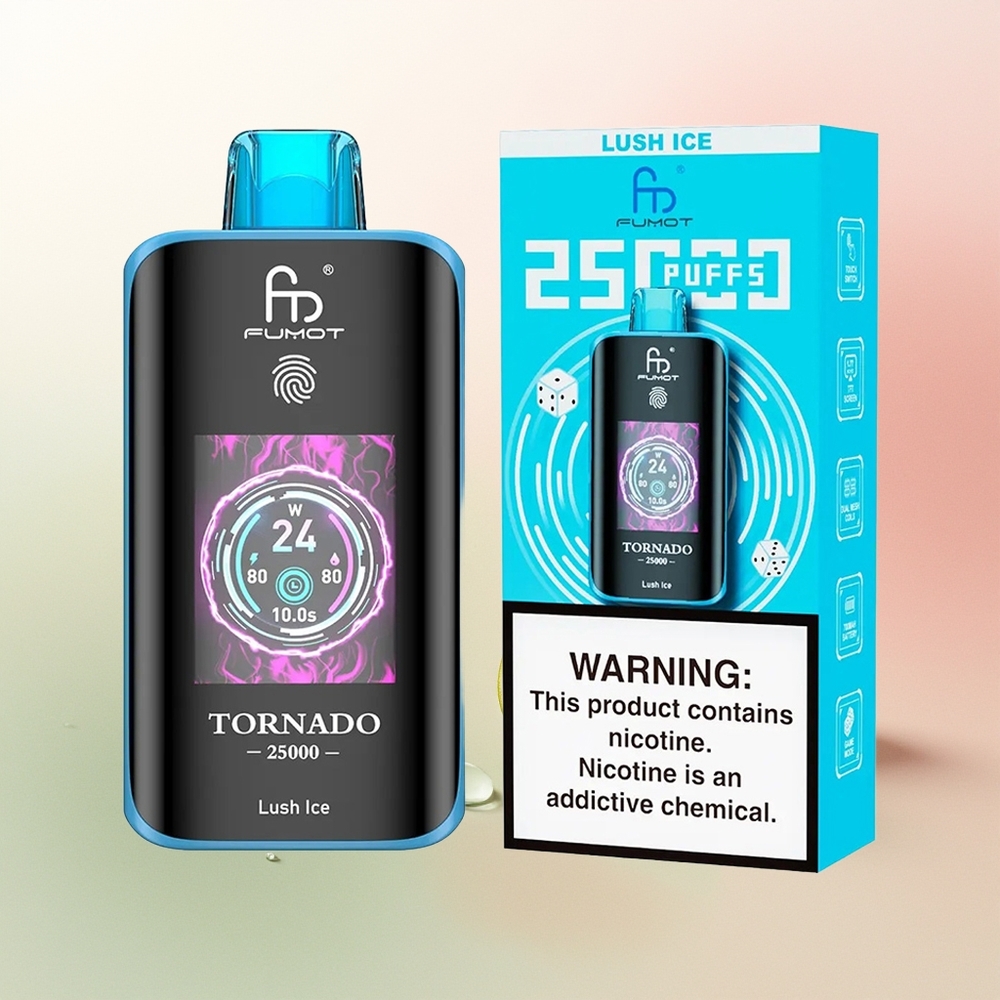 Fumot Tornado 25000 Puffs Lush Ice HD Rechargeable