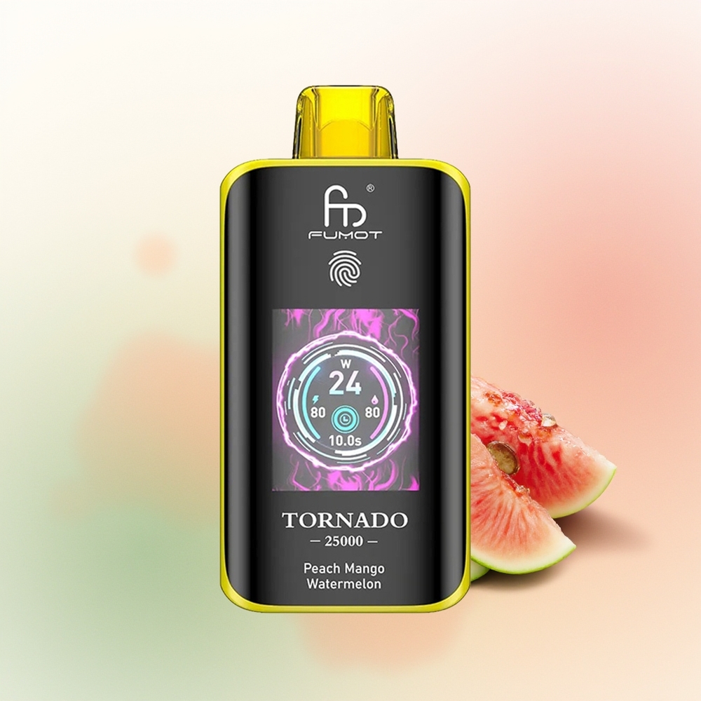 Fumot Tornado 25000 Puffs Peach Mango Watermelon HD Rechargeable