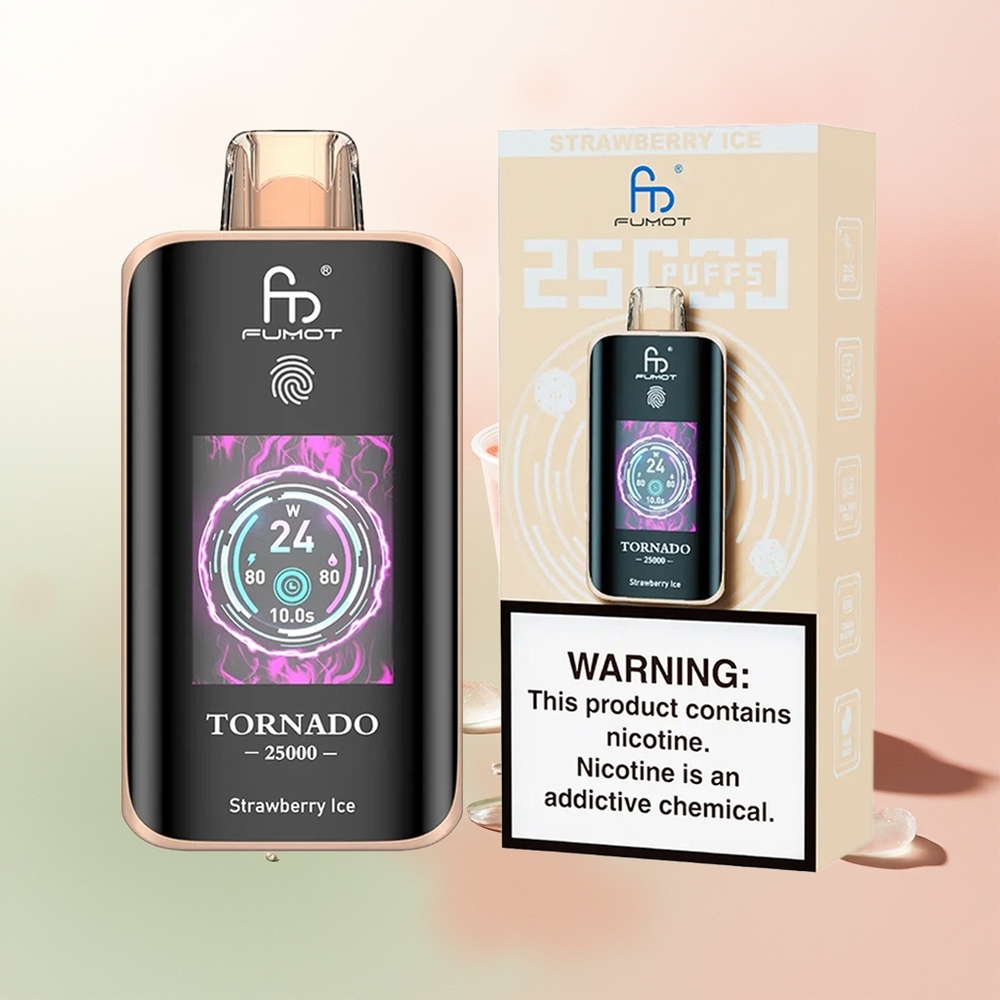 Fumot Tornado 25000 Puffs Strawberry Ice HD with 700mAh Battery