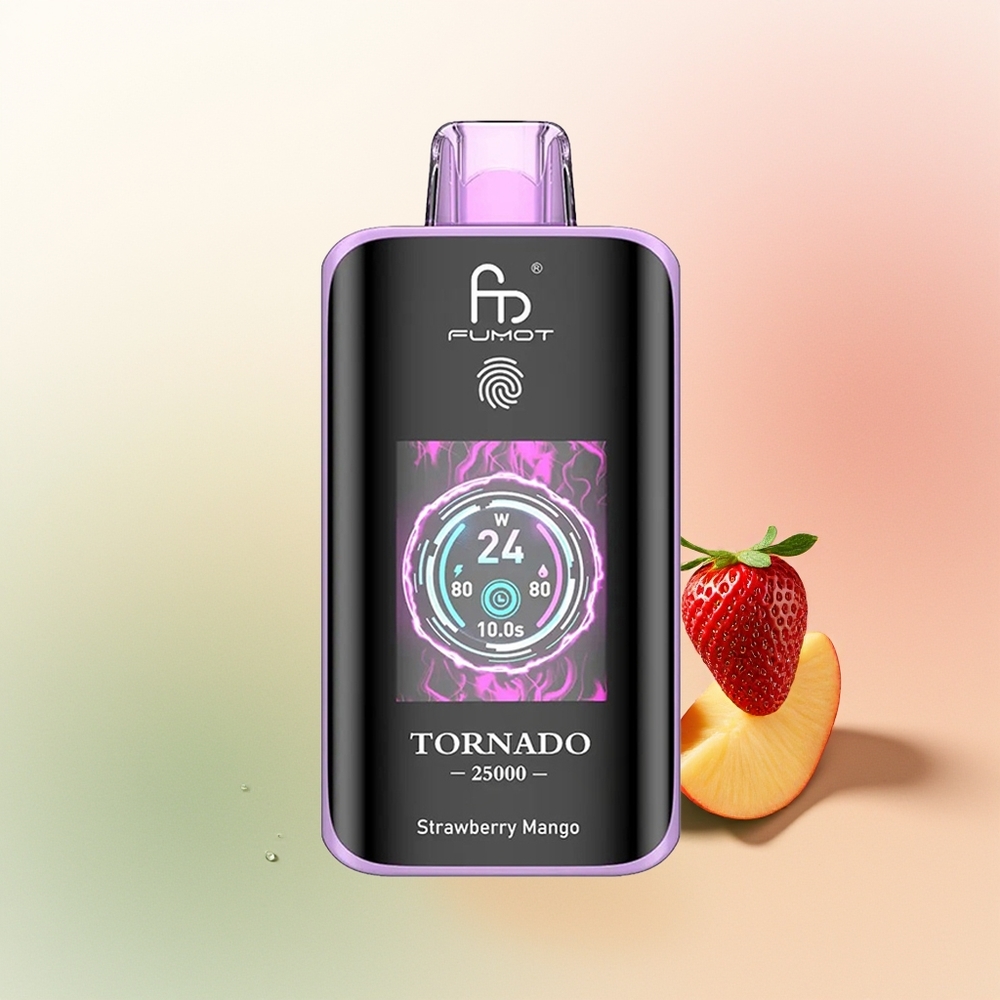 Fumot Tornado 25000 Puffs Strawberry Mango HD Rechargeable