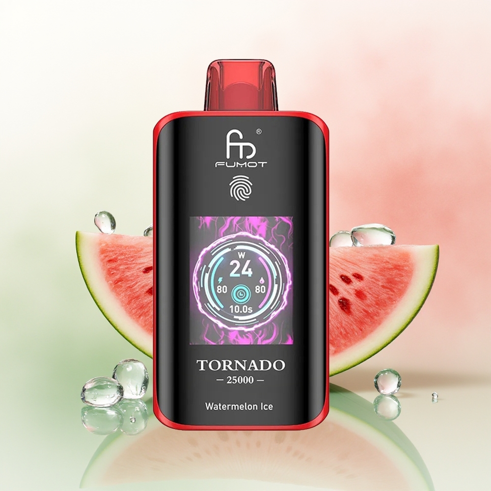 Fumot Tornado 25000 Puffs Watermelon Ice HD Screen 700mAh Rechargeable