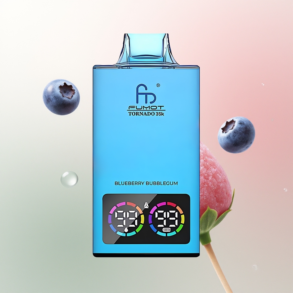 Fumot Tornado 35000 Puffs Blueberry Bubblegum Dual Mesh RGB Disposable Vape