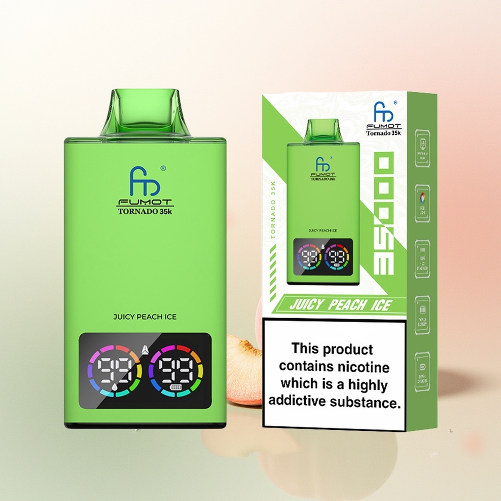 Fumot Tornado 35000 Puffs Juicy Peach Ice Dual Mesh RGB Disposable Vape