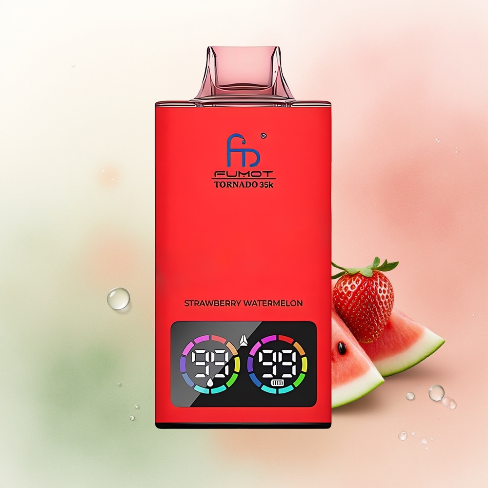 Fumot Tornado 35000 Puffs Strawberry Watermelon Dual Mesh RGB Disposable Vape