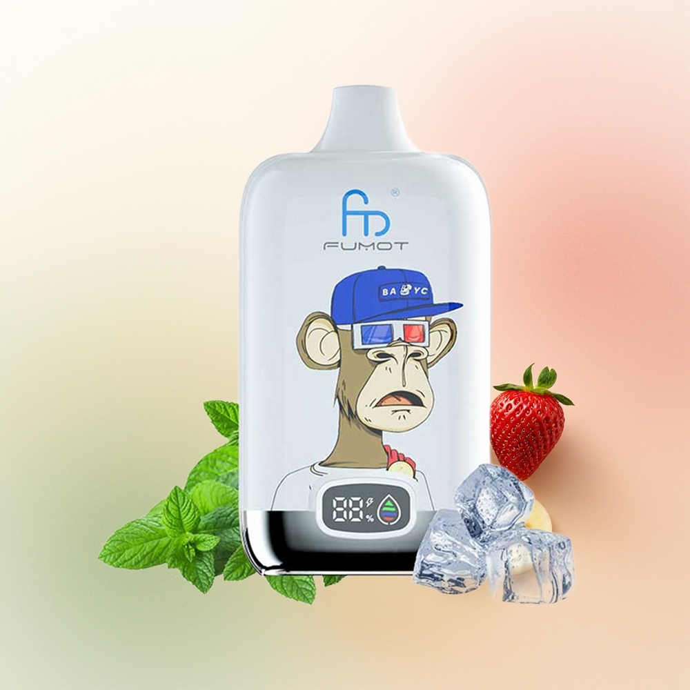 Fumot Tornado Digital Box 12000 Puffs Strawberry Banana Mesh MTL