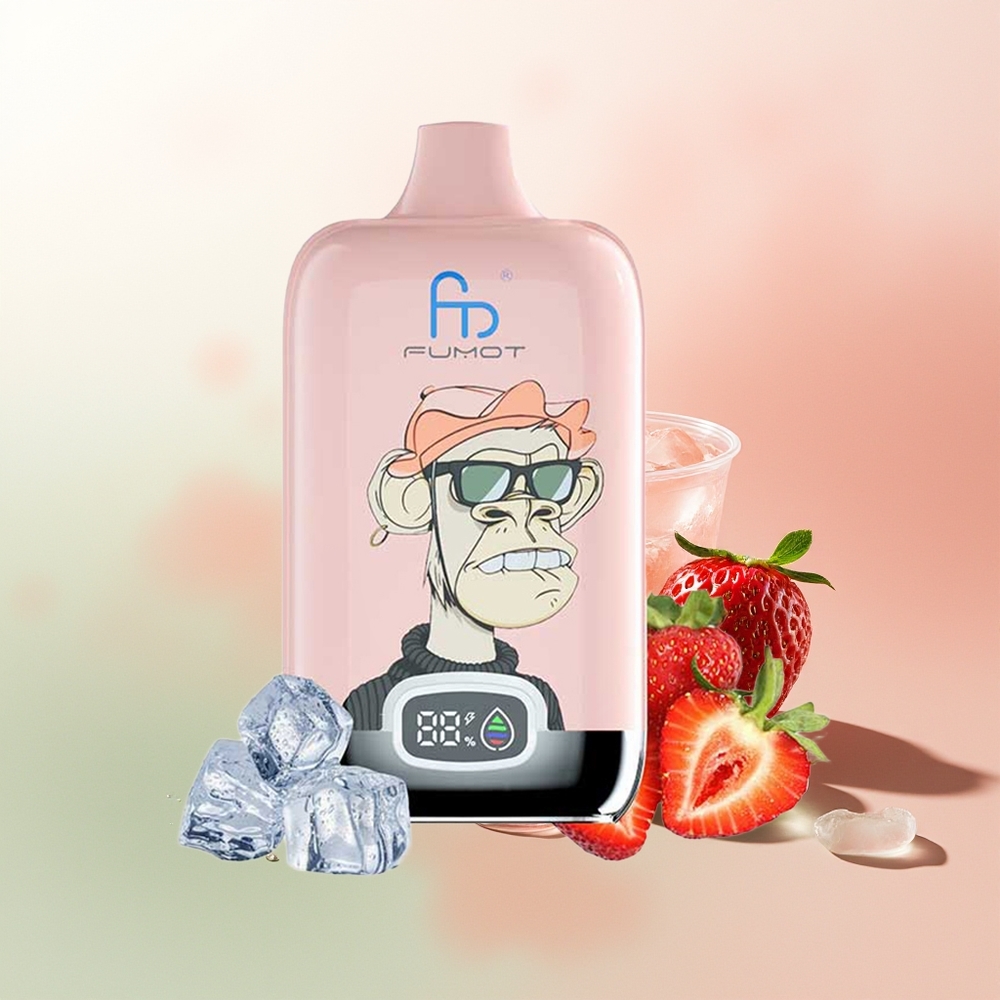 Fumot Tornado Digital Box 12000 Puffs Strawberry Ice Mesh 20ml