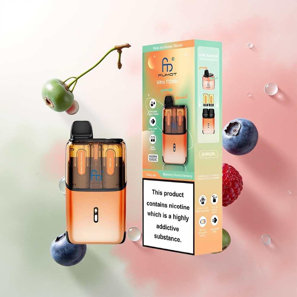 Fumot Ultra T32000 Puffs Blueberry Cherry Cranberry - Cherry Ice with 800mAh & Mesh Coil