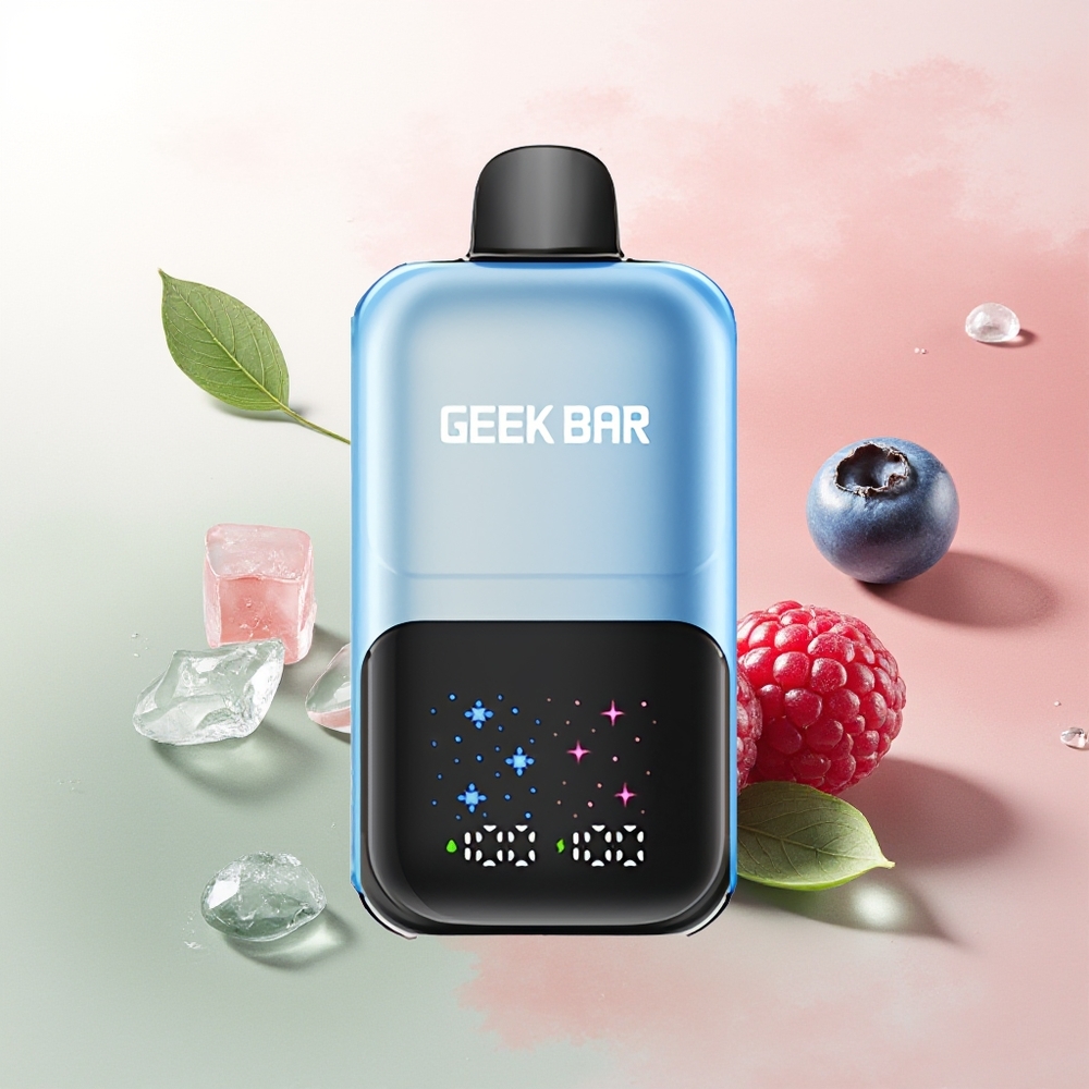 GEEK BAR 2GO 20ml 50000 Puffs Blueberry Raspberry Ice Dual Tank Adjustable Coolness