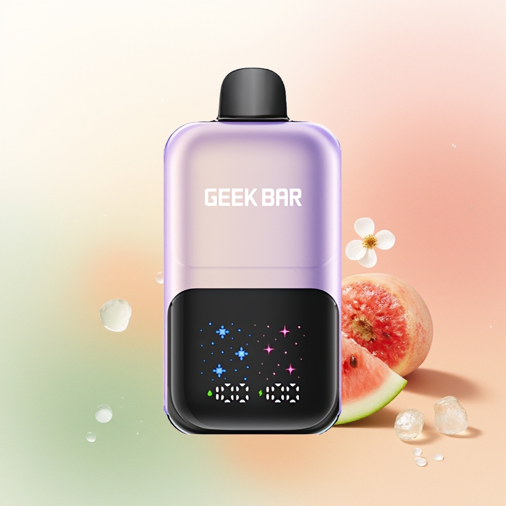 GEEK BAR 2GO 20ml 50000 Puffs Peach Mango Watermelon Ice with Adjustable Coolness and Rechargeable Battery
