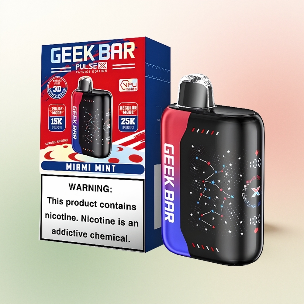 GEEK BAR Pulse X 25000 Puffs Patriot Edition with Dual Mesh Coil and USB Type-C Charging