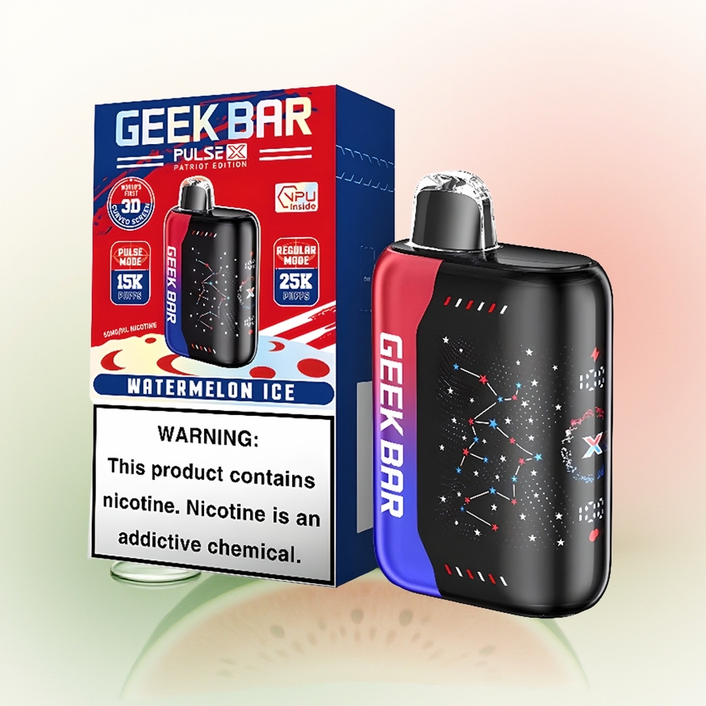 GEEK BAR Pulse X 25000 Puffs Patriot Edition with Dual Mesh Coil and USB Type-C Charging