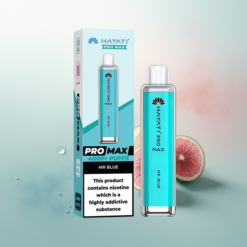 Hayati Pro Max 4000 Puffs Blue Pro Dual Mesh 2ml 10ml Auto Refill Disposable Vape
