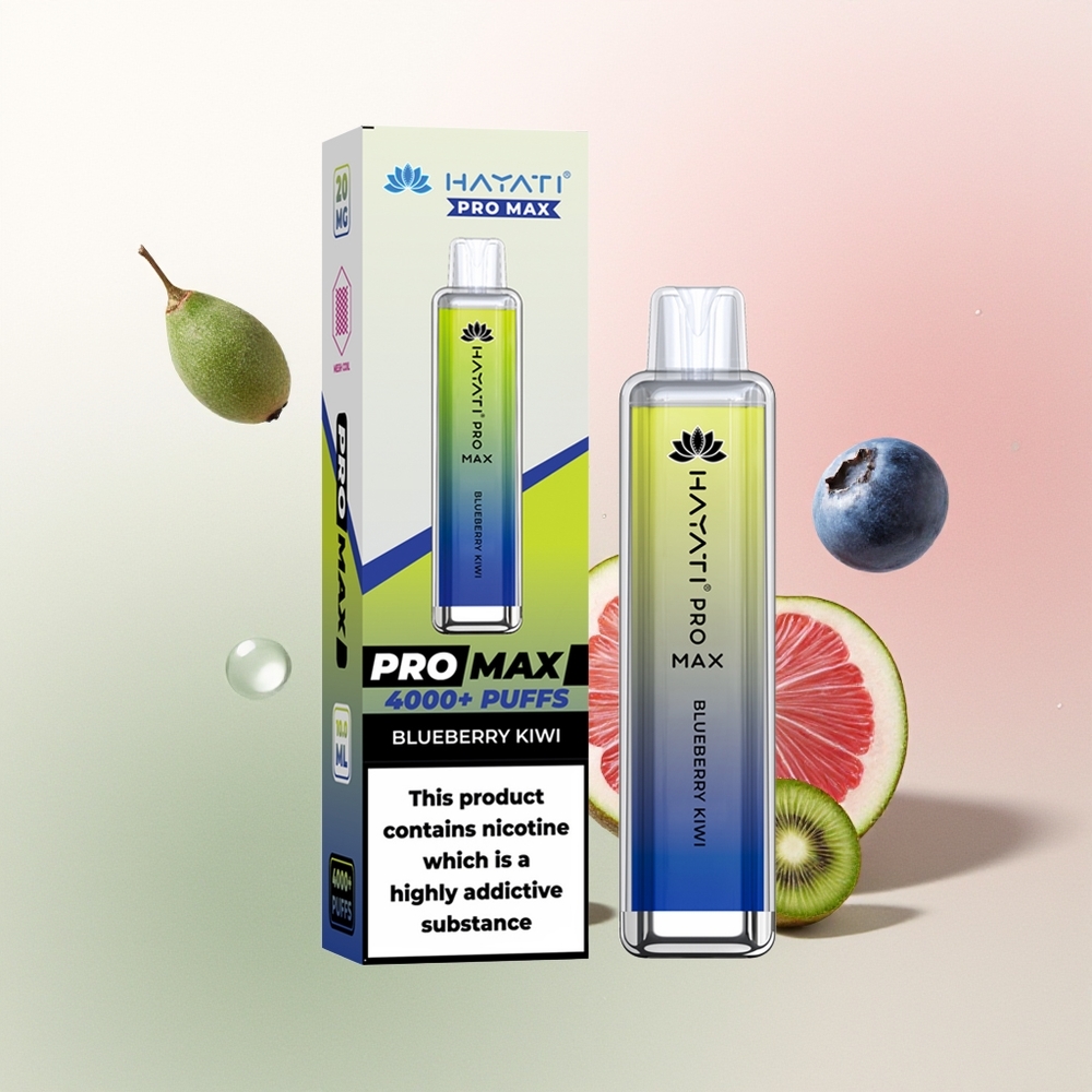 Hayati Pro Max 4000 Puffs Blueberry Kiwi Dual Mesh Rechargeable