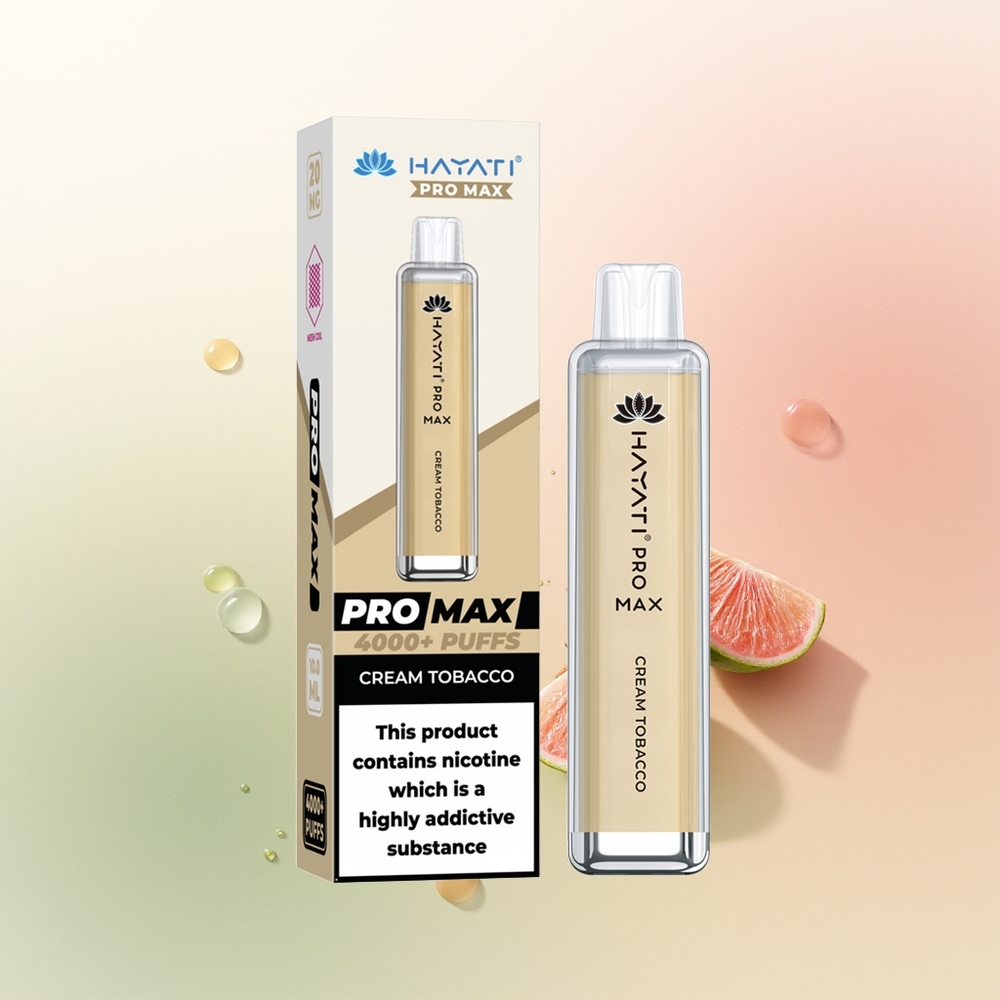 Hayati Pro Max 4000 Puffs Cream Tobacco Dual Mesh Rechargeable Vape