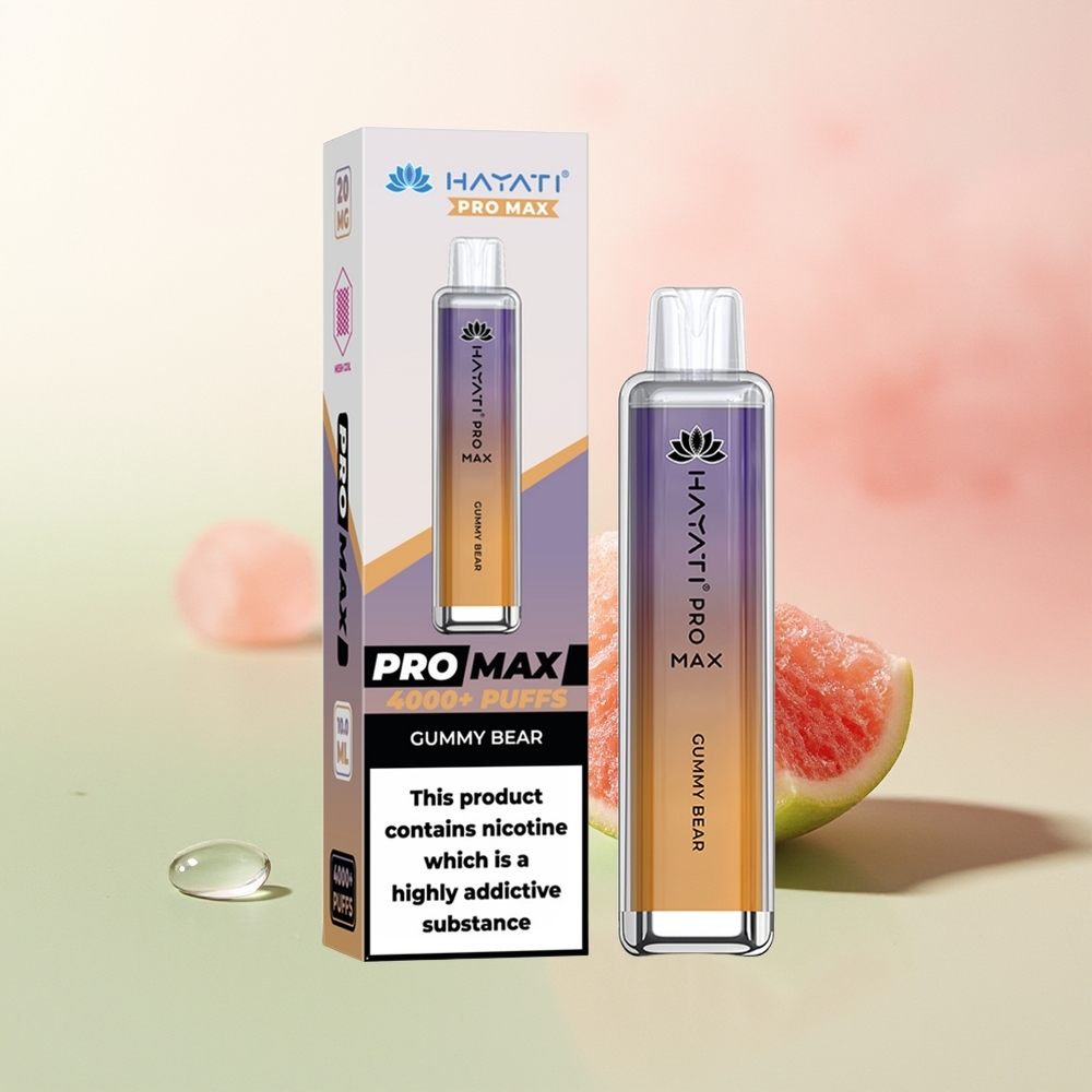 Hayati Pro Max 4000 Puffs Gummy Bear Dual Mesh Rechargeable Vape