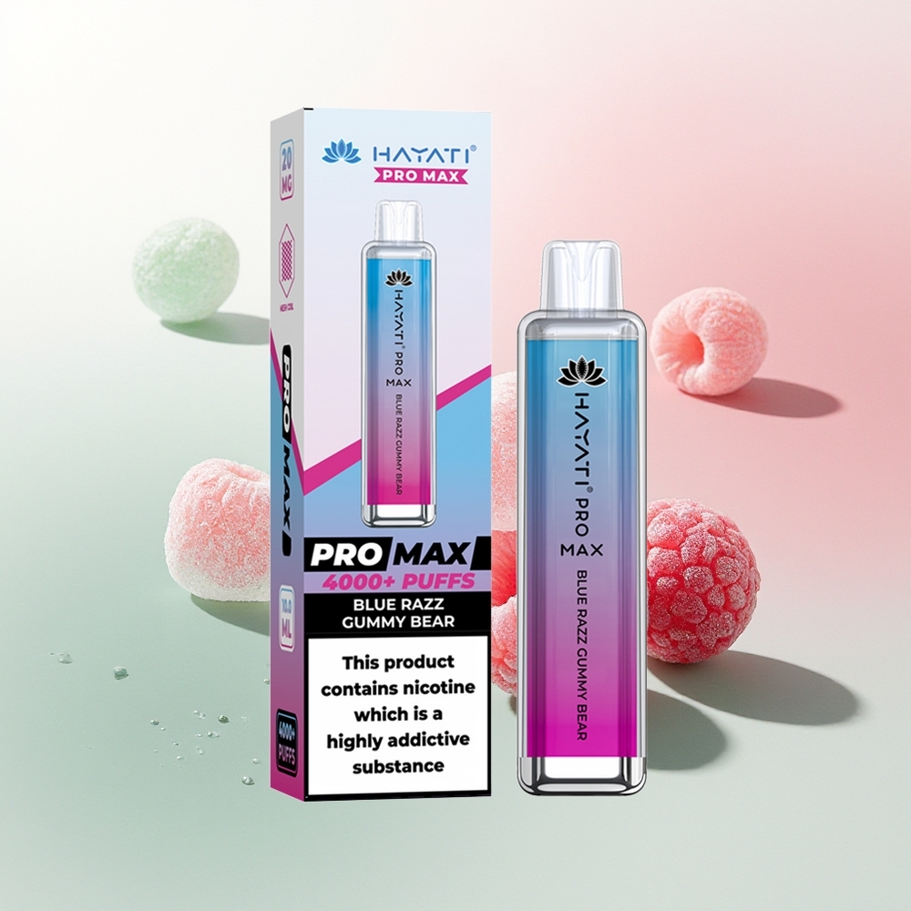 Hayati Pro Max 4000 Puffs Rechargeable Blue Razz Gummy Bear
